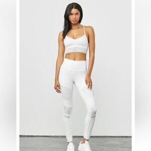 Alo Yoga High Waist Moto Legging White size Small